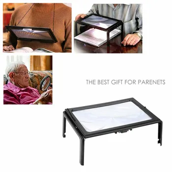 

Handheld Magnifying Glass 3X Reading Magnifier A4 Full Page Books Reading Aid Book Reading Aid Lens With LED Light Dropshipping