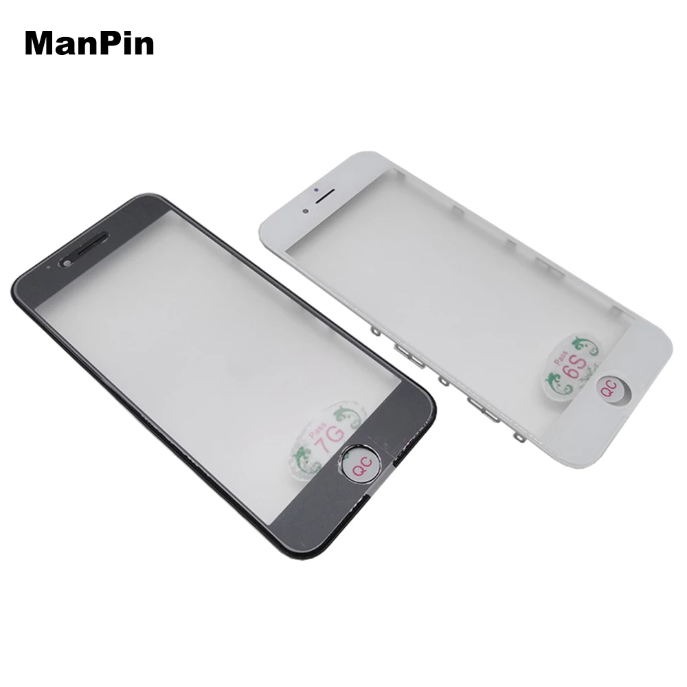 Original 3in1 Glass with Frame OCA Film for iPhone 8 8Plus 7 7Plus 6s 6splus 6Plus 6G LCD Screen Touch Replace Spare Parts 5pcs