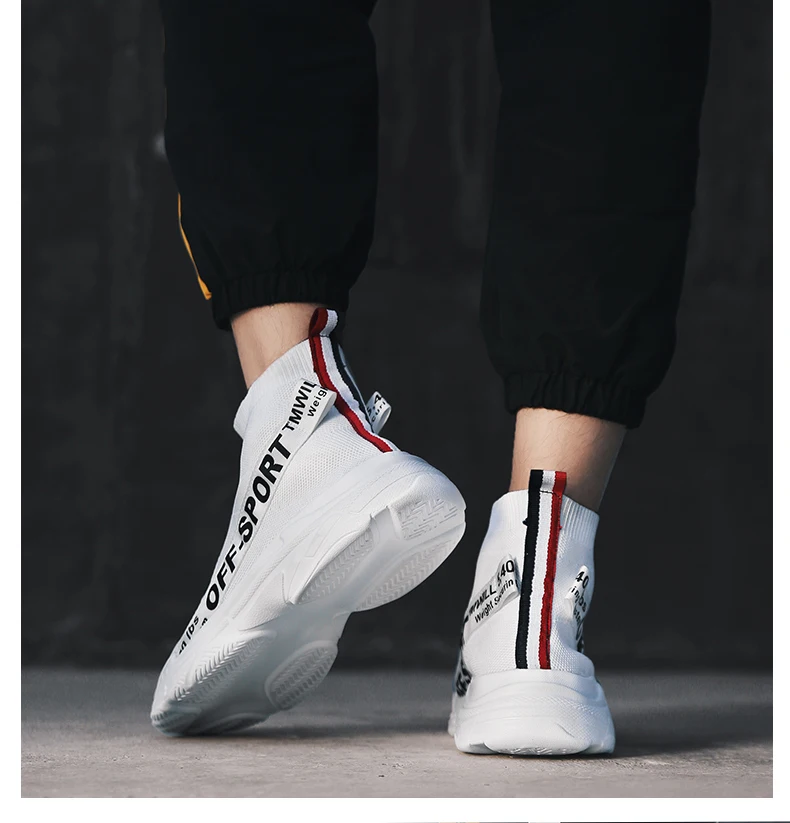 New Outdoor Men Running Shoes Jogging Walking Sports Shoes High-quality Lace-up Athietic Breathable Sock Sneakers Dad Shoes