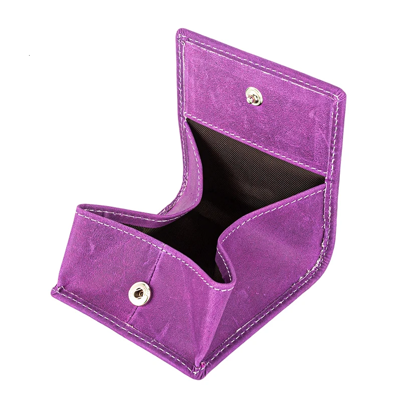 purple Маленький мини кошелек женский из натуральной коровьей кожи Креативный дизайн индивидуальная Монета Сумка 580-50 Женский кошелек из натуральной кожи - Цвет: purple