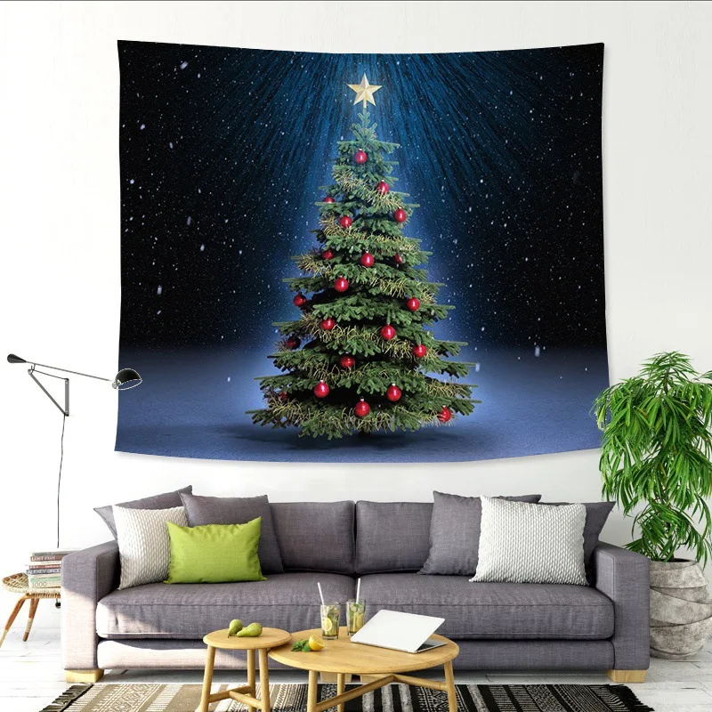 Красивая рождественская елка ночное небо стены гобелены предметы интерьера на стену висящий лес Звездные гобелены для гостиной спальни