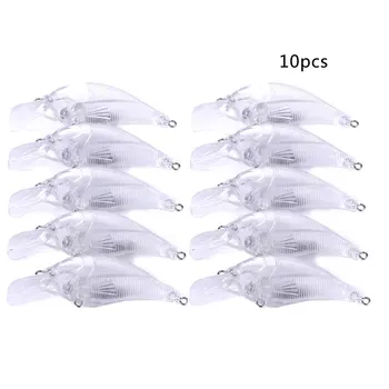 

10pcs 7.5cm Hookless Transparent Finshing Lures Graffiti Spray Paint Bait Plastic Silicone Lead Soft Lures Swimbait Wobblers