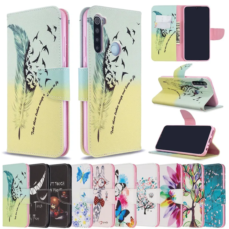 Чехол Funda для Xiaomi Redmi Note 8 T чехол Coque Note8 Pro бумажник кожаный флип
