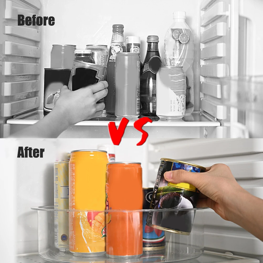 

Rotating Storage Tray Kitchen Countertop Cabinet Turntable Condiment Holder Cosmetic Organizer Household Accessories