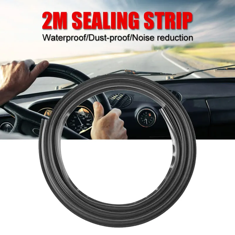 Auto Sealing Strip Car Sealing Strip Universal Sealing Strip Sound Insulation Interior Accessories 2M Rubber Durable