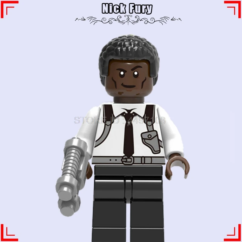 Nick Fury Мстители эндшпиль Капитан Америка Фигурки Marvel Ронан красный череп Ghosh Rider строительные блоки Человек-паук Железный человек игрушки