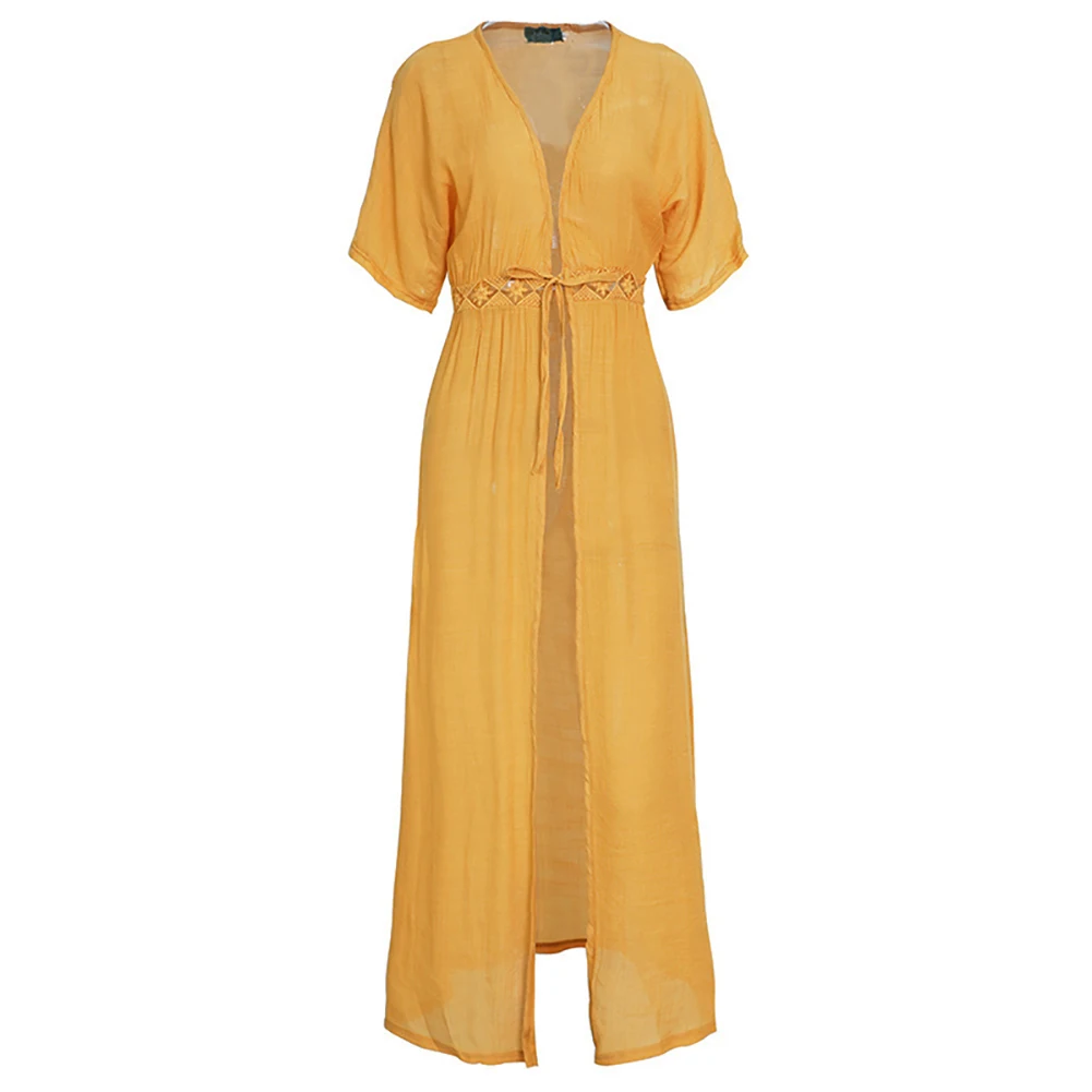 Verano Плайя Макси Vestido Mujer estampado Boho Цветочные Длинные Платья повседневные cuello en V сексуальные повязки vestido de fiesta femme - Цвет: YELLOW