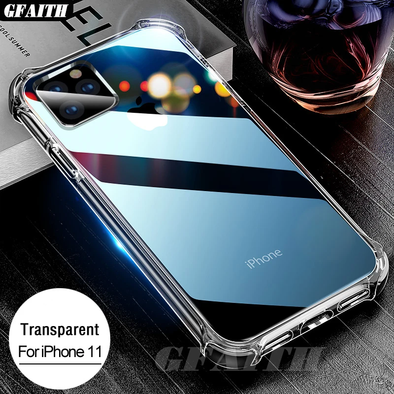 

GFAITH For iPhone 11 Pro Case Official Original Transparent Shockproof Clear iPhone 11 Phone Cover For iPhone 11 Pro Max Cases