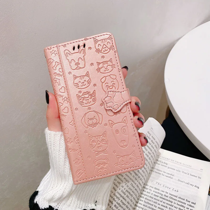 Кожаный чехол для телефона с милой собачкой Xiao mi Red Note 7 8 7A 8A флип Xiaomi 9 SE CC9 CC9E
