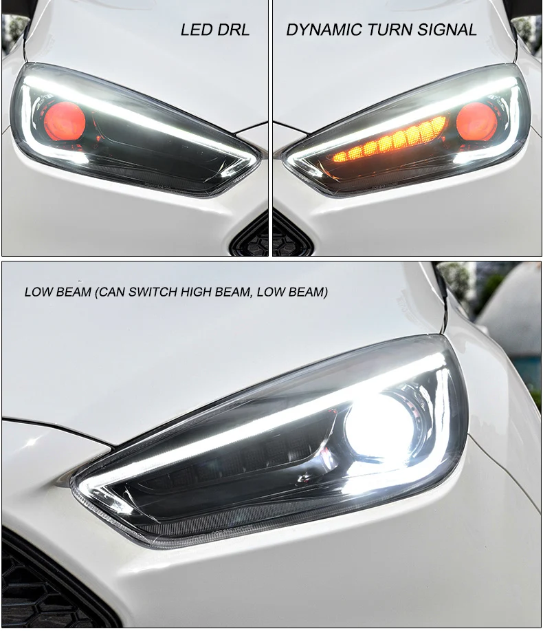 Автомобильный Стайлинг головной светильник s для ford focus налобный фонарь- головной светильник светодиодный DRL Red devil eye двойные линзы hid xenon Высокий Низкий Луч