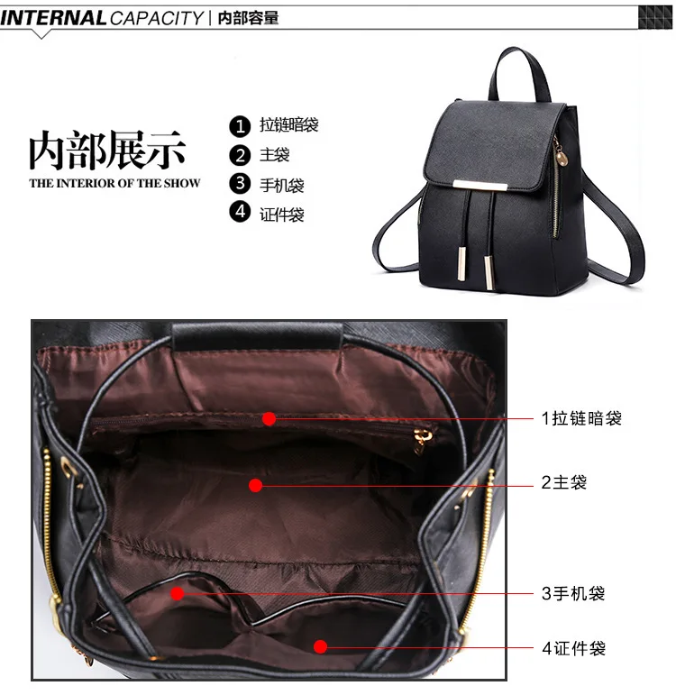 Рюкзак женский из искусственной кожи женские рюкзаки подростковая Школа Mochila Feminina рюкзак Mochilas Mujer