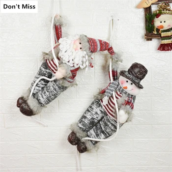 

Hanging Santa Claus Christmas Decorations for Home Xmas Figures merry christmas New Year Gift For Kids navidad Tree Ornament