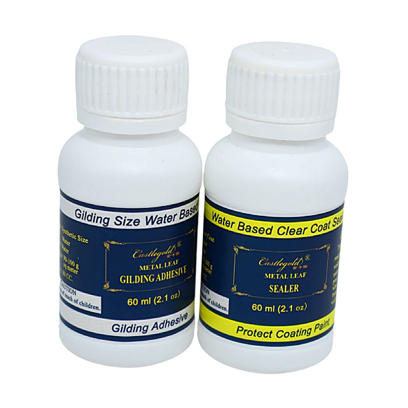 Water Based Gilding Glue Gold Leaf Foil With Brush For Gold Silver Leaf