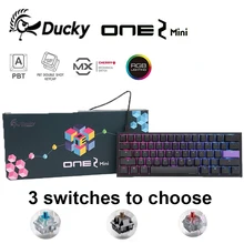 Ducky 2 Mini v2 RGB LED 60% doble PBT Teclado mecánico de teclado Cherry MX interruptor 100% original