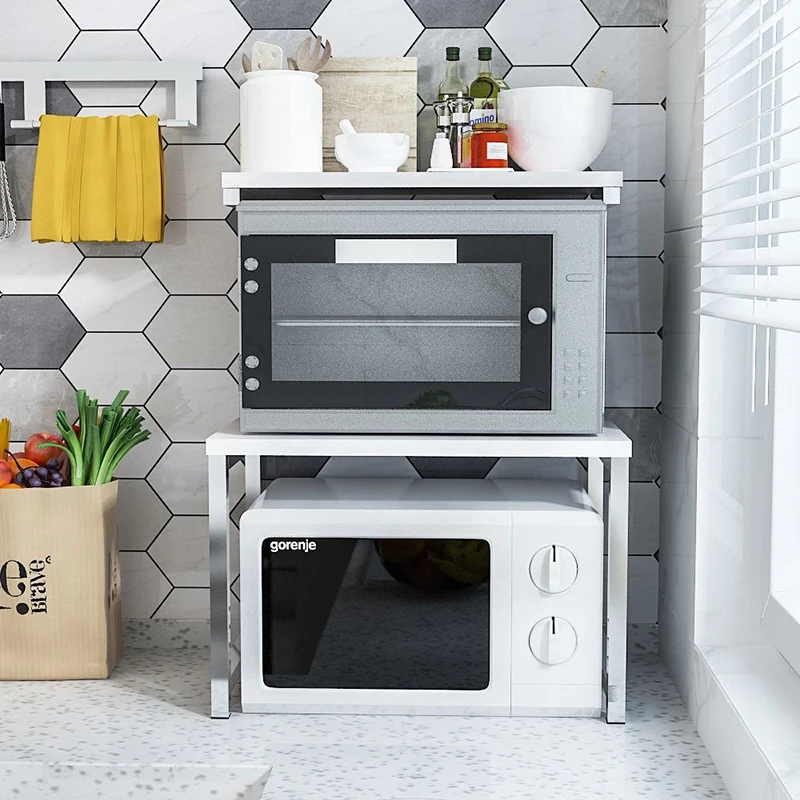 

2-Tier/3-Tier Microwave Shelf Rack Kitchen Shelf Spice Organizer Kitchen Storage Rack Bathroom Organizer Shelf Book