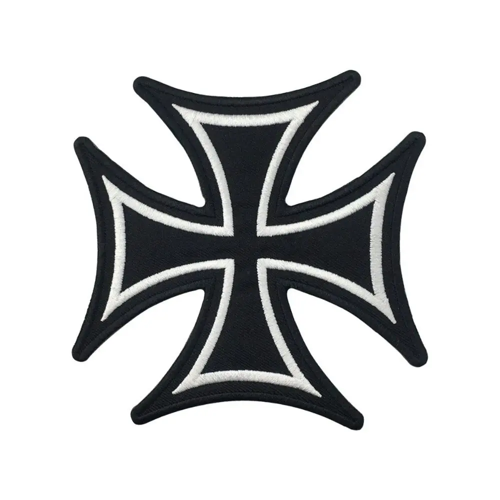 Christian Cross Patch Embroidered Iron On Chest Size Simple Logo