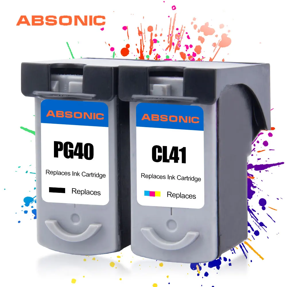 

2PCS PG40 CL41 40XL 41XL Compatible Ink Cartridge For Canon PIXMA IP1600 IP1200 IP1900 MP140 MP150 MX300 MX310 MP160 Printers