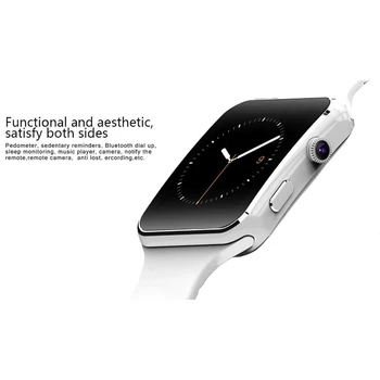 

X6 Smart Watch with Camera Support SIM Card TF Card Sports Bracelet Bluetooth Touch Screen for IPhone Xiaomi Android IOS
