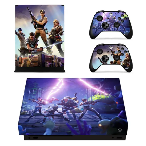 YSX1X2375 Полное покрытие кожи Стикеры наклейка для Microsoft Xbox One X Xbox Slim консоли и 2 контроллеры для Xbox One X шкуры Стикеры Виниловый протектор - Цвет: YSX1X2375