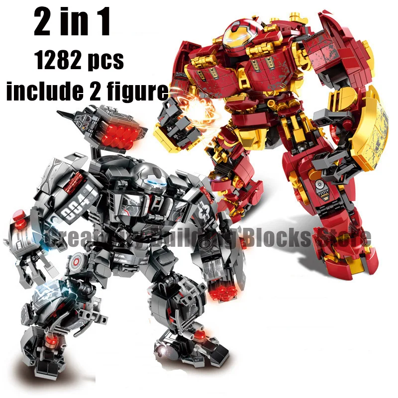 

2020 New Superhero Serices Classic Movie War Mech 2 in 1 Building Block Model Set Children's Toys Children's Gifts