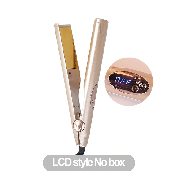 LCD style No box 2в1 профессиональный электрический выпрямитель/щипцы для завивки волос/стайлер выпрямитель для волос утюги инструмент для укладки щипцы - Цвет: LCD style No box