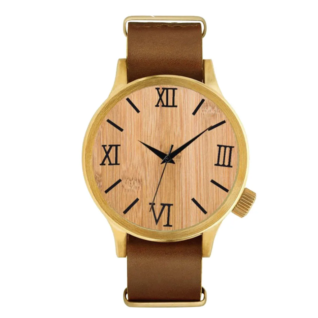 Мужские часы, мужские часы reloj hombre, Бамбуковая древесина, римские цифровые часы, бамбуковые твердые деревянные кварцевые часы erkek kol saati