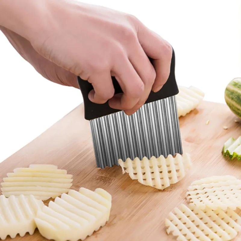 

1Pc Stainless Steel Potato Chips French Fries Cutter Carrot Peeler Cut Vegetable Knife Kitchen Accessory