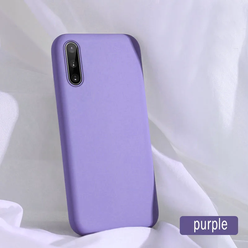 Противоударный чехол для huawei P20 P30 mate 20 Lite Pro, жидкий силиконовый чехол для телефона huawei mate 20 30 Pro P smart, задняя крышка - Цвет: Purple