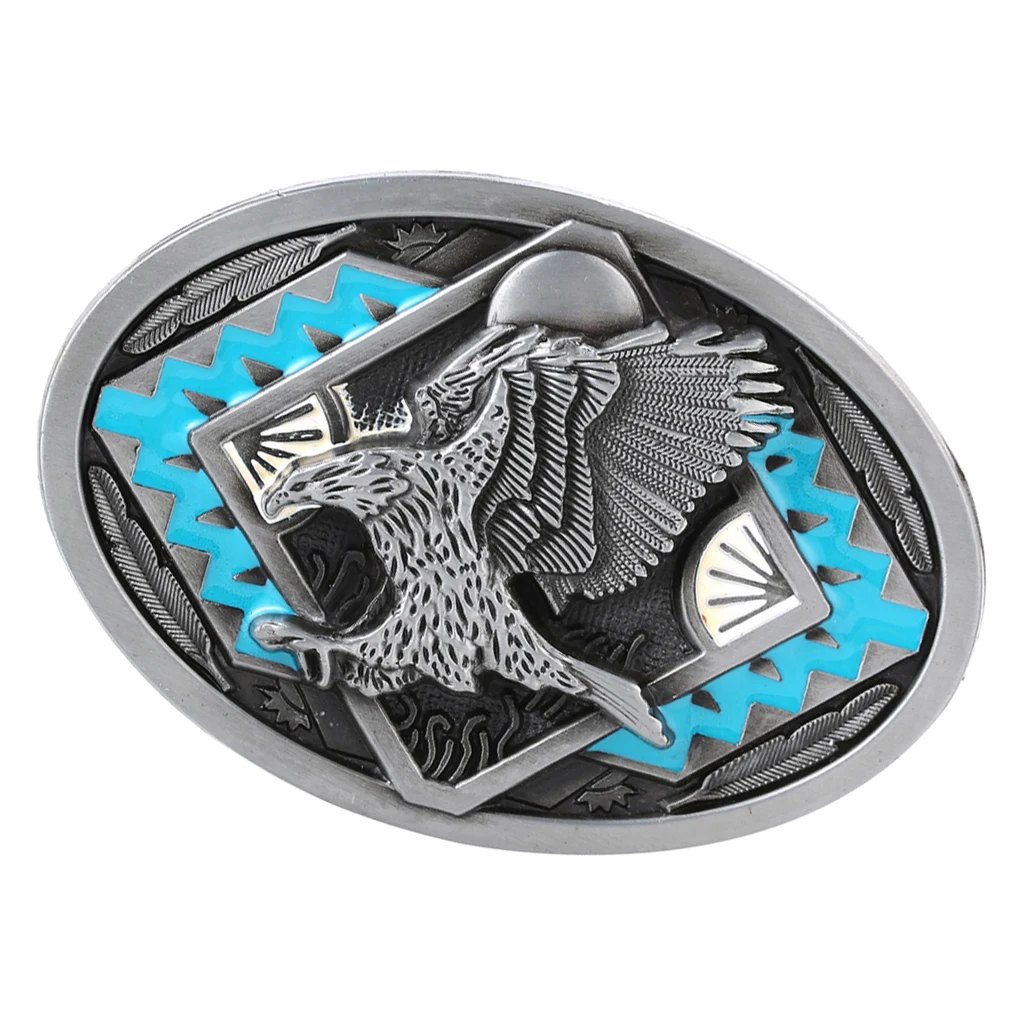 Men's Belt Buckle Buckle Vintage Eagle Pattern Belt Buckle Western Fits For Denim Belt Trouser Belt