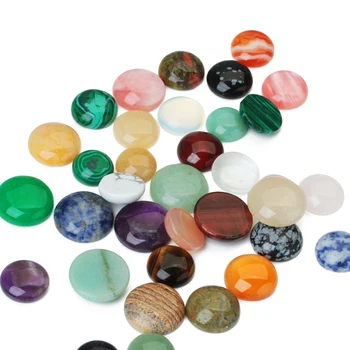 

10 Pieces Jewelry Making Cabochon Half Round Gemstone Cabochon Beads 8mm Gem