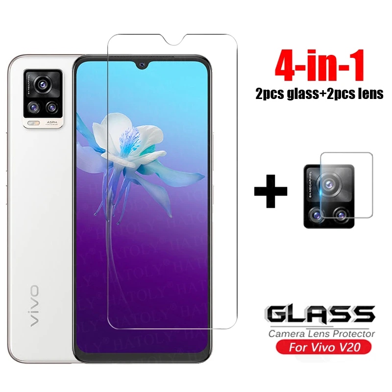 4 в 1 для стекла vivo V20 Pro закаленное стекло Y11S V17 Y20 V19 Y50 Y12 защита объектива камеры HD