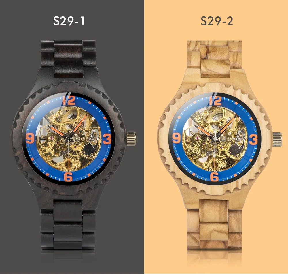 Orologio uomo BOBOBIRD лучший бренд механические часы с автоматическим подзаводом мужские наручные часы pagani Дизайн С ПОДАРОЧНОЙ КОРОБКОЙ дропшиппинг V-S29