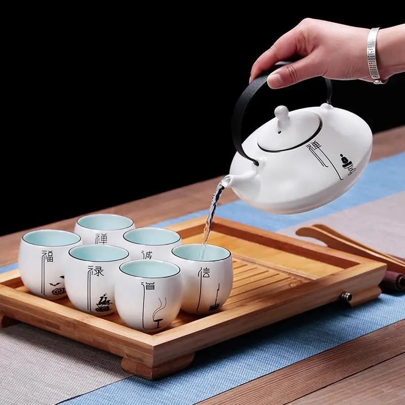 Gongfu Чайник для кухни для путешествий с заваркой Свадебный потертый шик чайный горшок китайский Китай украшения дома аксессуары чайный набор посуды