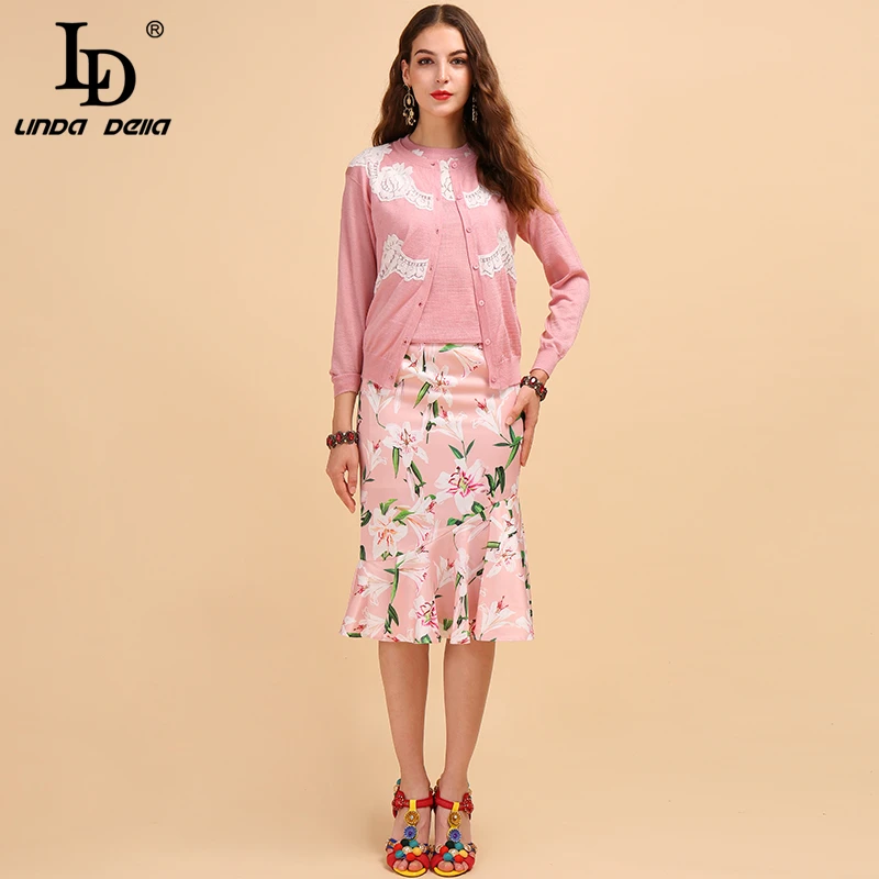 LD Linda della мода взлетно-посадочной полосы осенние комплекты Для женщин разового цвета с длинными рукавами и капюшоном, пальто и Повседневное