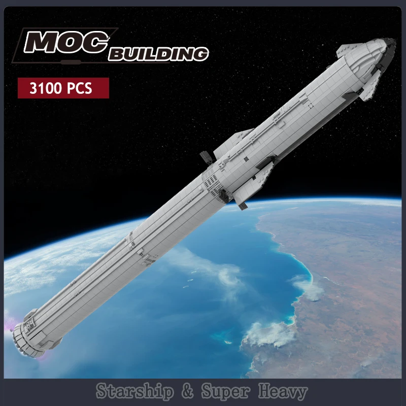Astronave Super Pesante Saturn V Modello In Scala Building Block Space Booster Rocket Moc Education Regalo Giocattolo Interstellare