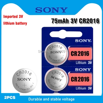 

2PCS SONY CR2016 Cell Coin Button Batteries LM2016 BR2016 DL2016 CR 2016 3V Watch Themometer Coin Button Lithium Batteries