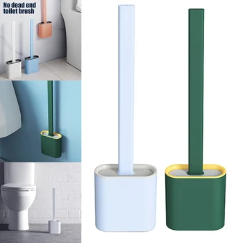 

Toilet Brush Bathroom Brush Sturdy Toilet Bowl Cleaning Brush Soft Silicone Bristle for Bathroom QP2