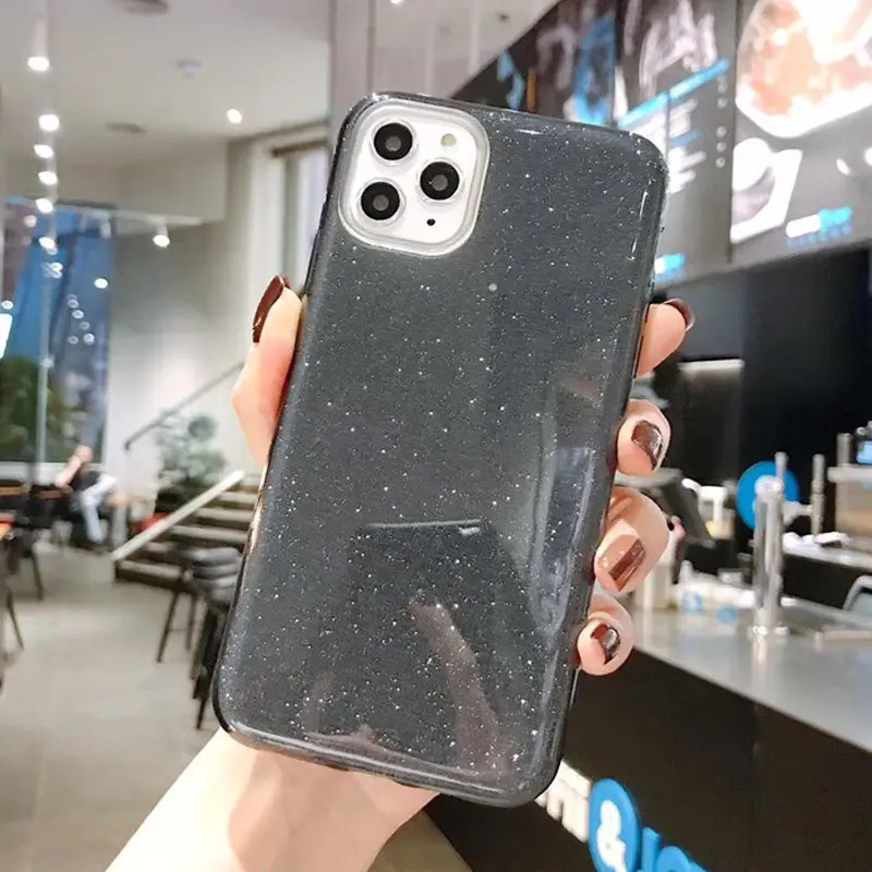 Lovebay для iPhone 11 чехол Блестящий яркий цвет для iPhone 11 Pro Max мягкий чехол для телефона TPU силиконовый сплошной блестящий чехол - Цвет: B