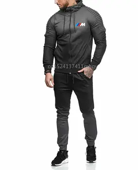 

2020 Hooded tracksuit Men Set Sporting for smile bmw Jacket+Pants 2 Pieces Sweatshirt &Pant racing Suit cx