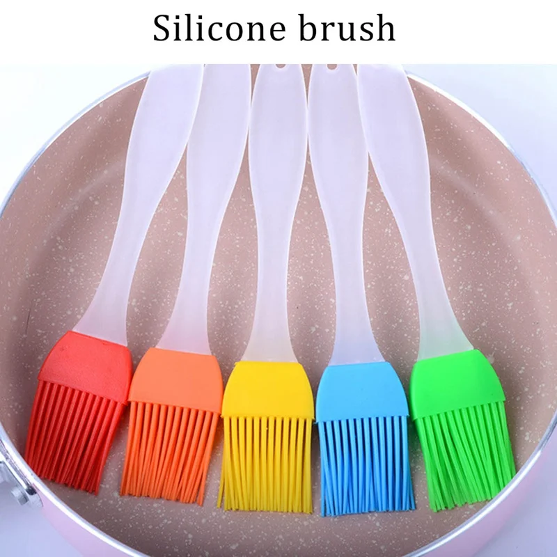 

For Kitchen Silicone Baking Cooking Brush Set DIY Bread Pastry Cake Oil BBQ Cooking Basting Brush Tool Bakeware Tools 4pcs