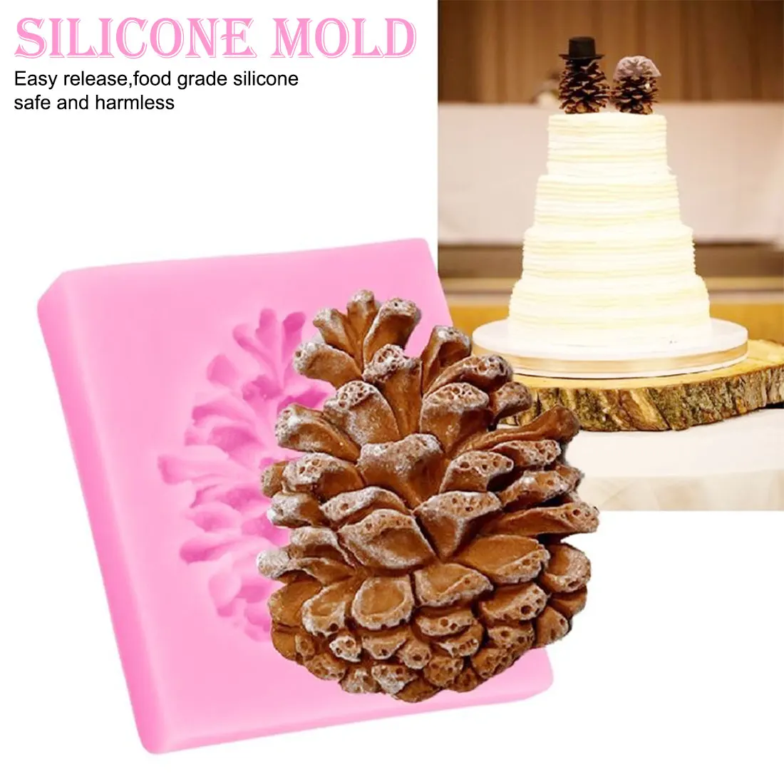 

Pine Cones Shape Silicone Cake Mold Chocolate Fondant Soap Sugarcraft Pastry Mold DIY Cake Decorating Tools Baking Tools