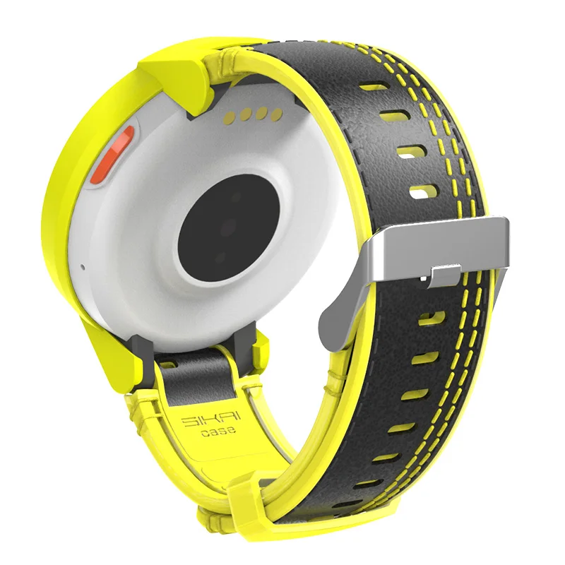 Black yellow strap Ремешок для часов Amazfit Verge Huami 3 lite A1801 чехол сменный Браслет Кожаный силиконовый ремешок SIKAI аксессуары чехол - Цвет: Black yellow strap