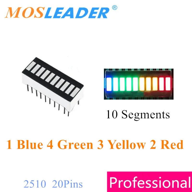sleader-100個2510-10セグメントディスプレイ1青4緑3黄色2赤マルチカラーdip20バーガンバーライトバー