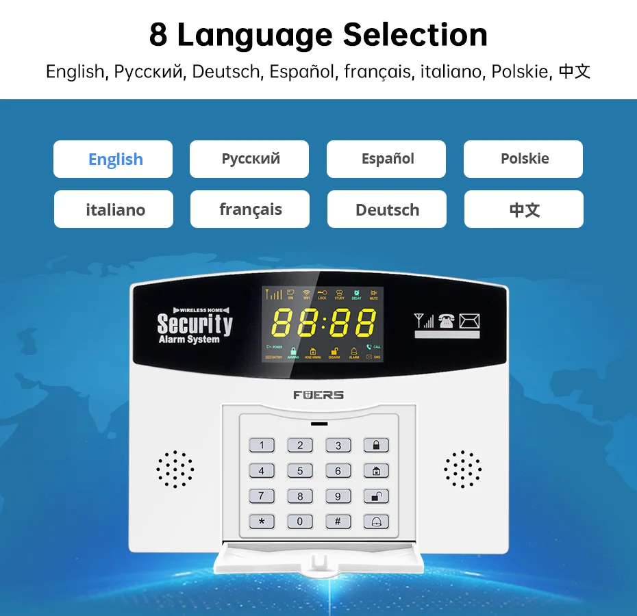 Fuers-W210 GSM Sistema De Alarme Inteligente, Segurança