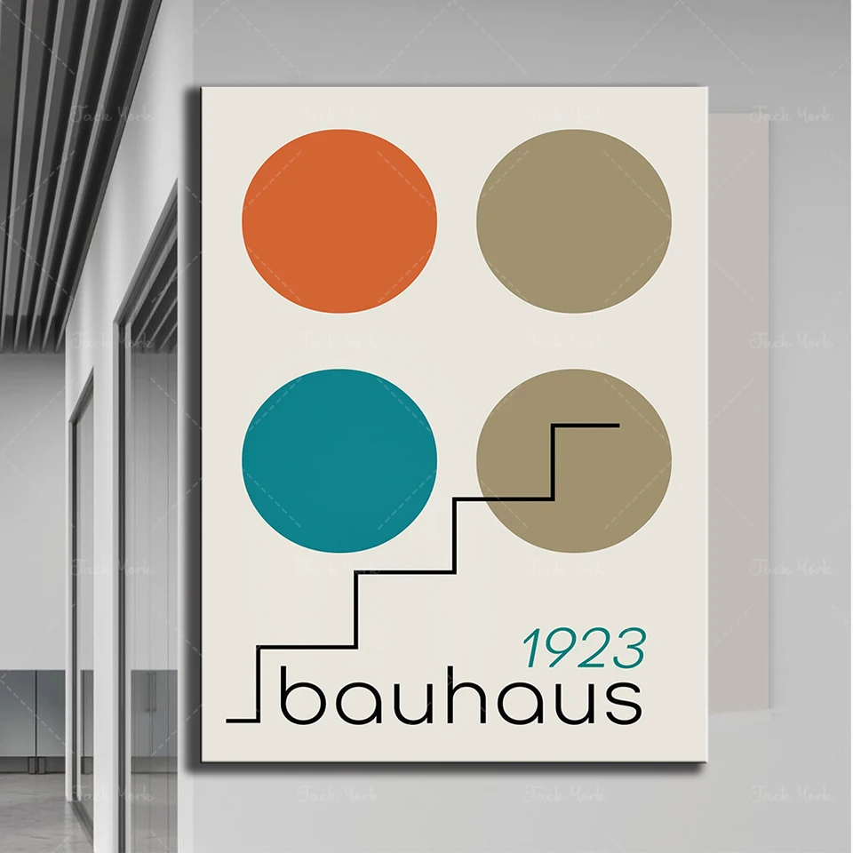 

Bauhaus Print Mid Century Modern Bauhaus Exhibition Geometric Wall Art Poster For Living Room Home Decor