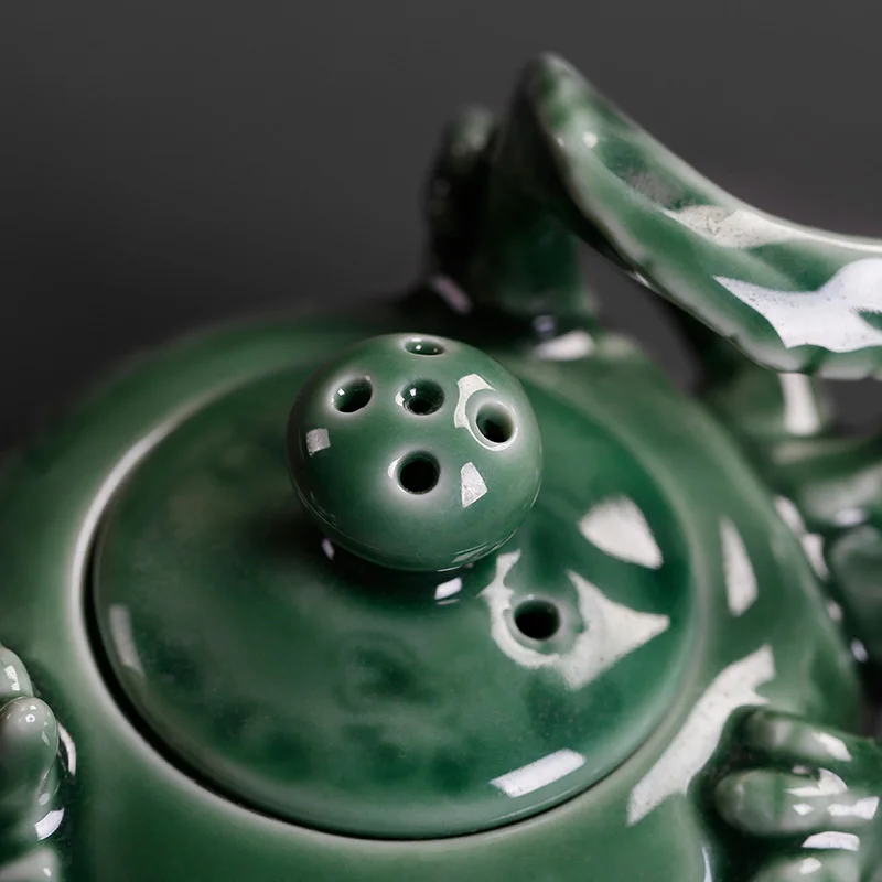 Керамический Китайский кунг-фу чайник с ручкой дракона креативный celadon фильтр горшок зеленый чайник фарфоровый чайник teaware бытовой
