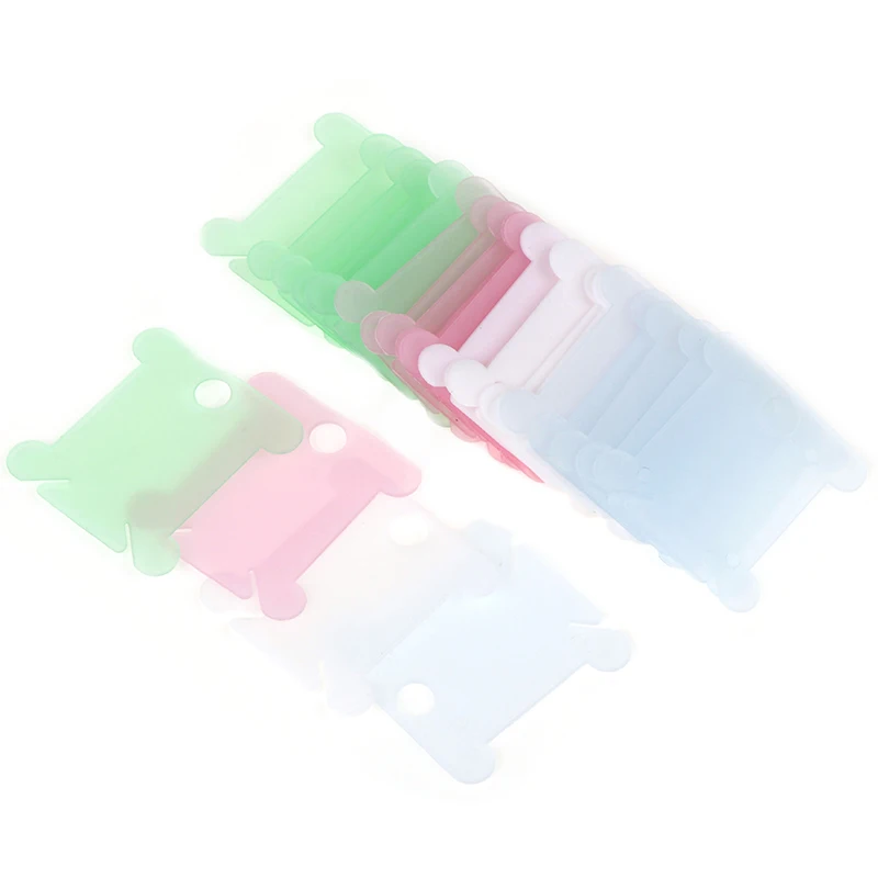 50Pcs Embroidery Floss Craft Thread Bobbin Cross Stitch Storage Holder Plastic Sewing Tools