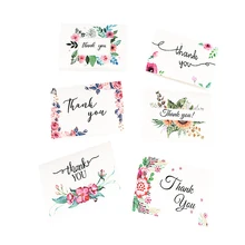 5 компл./лот красивые цветы Стиль "спасибо" Маленькая свежая открытка с конвертом для дня рождения и свадебного торжества Вечерние подарочная карта