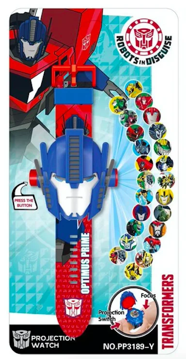 Optimus Prime 3D проекция Человек-паук Ironman детские наручные часы дети мультфильм шаблон Микки часы для девочек цифровые наручные часы Relogio Masculino - Color: Optimus Prime