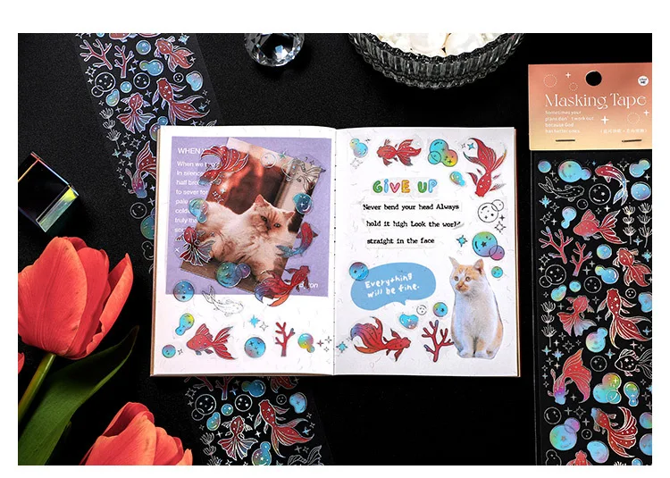 60mm*350mm Strip PET Washi Tape Colorful Butterfly Stars 6 H2a71d065df0c4e46b91c30e77ea91490c